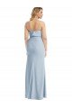 Azul cielo claro Trompeta Sin tirantes Crepé Elástico Largo Vestidos de dama de honor / Vestidos de fiesta Descuento
