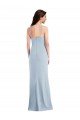 Azul cielo claro Trompeta Tirantes espagueti Crepé Elástico Largo Formales Vestidos de dama de honor / Vestidos de fiesta Descuento