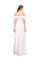Blanco Sirena Hombros Descubiertos Crepé Elástico Largo Formales Vestidos de dama de honor / Vestidos de fiesta Descuento
