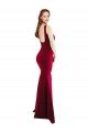 Borgoña 10 Sirena Cuadrado Crepé Elástico Largo Formales Vestidos de dama de honor / Vestidos de fiesta Descuento