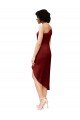 Borgoña Cubierta Un Hombre Midi Satén elástico Corto Formales Vestidos de dama de honor / Vestidos de fiesta / Vestidos de cóctel Descuento