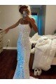 Color mostrado Cubierta Tirantes espagueti Barrer tren Lentejuelas Terciopelo Largo Vestidos de fiesta Descuento