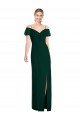 Evergreen Trompeta Tirantes espagueti Gasa Largo Vestidos de dama de honor Descuento