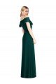 Evergreen Trompeta Tirantes espagueti Gasa Largo Vestidos de dama de honor Descuento