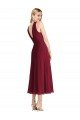 Lila línea A Halter Gasa Corto Vestidos de dama de honor / Vestidos de cóctel Descuento