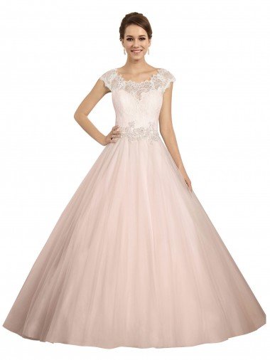 Marfil Barco Ilusión Cola capilla Encaje Vestidos de novia Descuento