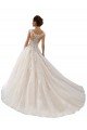 Marfil & Champán Barco Cola capilla Tul Encaje Vestidos de novia Descuento