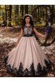 Marfil Cuello de Corazón Satén Encaje Largo vestidos de niña de las flores Descuento