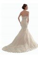 Marfil Sirena Cuello de Corazón Cola capilla Tul Encaje Clásico Vestidos de novia Descuento