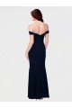 Marfil Sirena Hombros Descubiertos Crepé Elástico Largo Formales Vestidos de dama de honor / Vestidos de fiesta Descuento