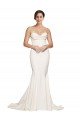 Marfil Sirena Sin tirantes Barrer tren Satén elástico Largo Formales Vestidos de dama de honor / Vestidos de fiesta Descuento