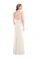 Marfil Trompeta Halter Crepé Elástico Largo Vestidos de dama de honor / Vestidos de fiesta Descuento