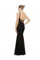 Negro Cubierta Cuello joya Encaje Largo Vestidos de dama de honor Descuento