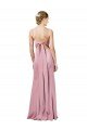 Negro Cubierta Tirantes espagueti Cuadrado Crepé Elástico Largo Formales Vestidos de dama de honor / Vestidos de fiesta Descuento