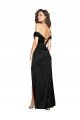 Negro línea A Cuello de Corazón Satén sedoso Largo Formales Vestidos de dama de honor / Vestidos de fiesta Descuento