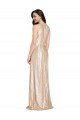 Oro Cubierta Halter Cuello Alto Lentejuela Largo Formales Vestidos de dama de honor / Vestidos de fiesta Descuento