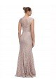 Sirena Cuello de Corazón Encaje Largo Vestidos de dama de honor / Vestidos de fiesta Descuento