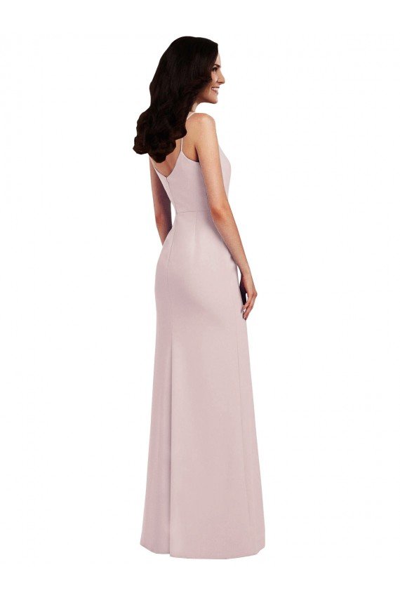 Trompeta Tirantes espagueti Crepé Elástico Largo Formales Vestidos de dama de honor / Vestidos de fiesta Descuento