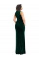 Verde oscuro Trompeta Cuadrado Terciopelo Elástico Largo Vestidos de dama de honor / Vestidos de fiesta Descuento