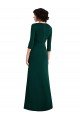 Verde oscuro Trompeta Cuello en V Spandex Largo Formales Vestidos de dama de honor / Vestidos de fiesta Descuento